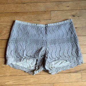 J. Crew Gray Brocade Shorts